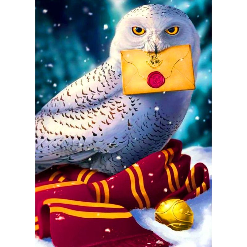 Diamond Painting-Eulenpost im Schnee