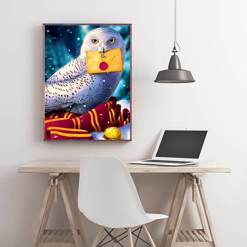 Diamond Painting-Eulenpost im Schnee