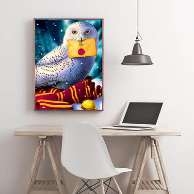 Diamond Painting-Eulenpost im Schnee