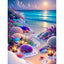 Diamond Painting-Fantasie-Strand mit Muscheln