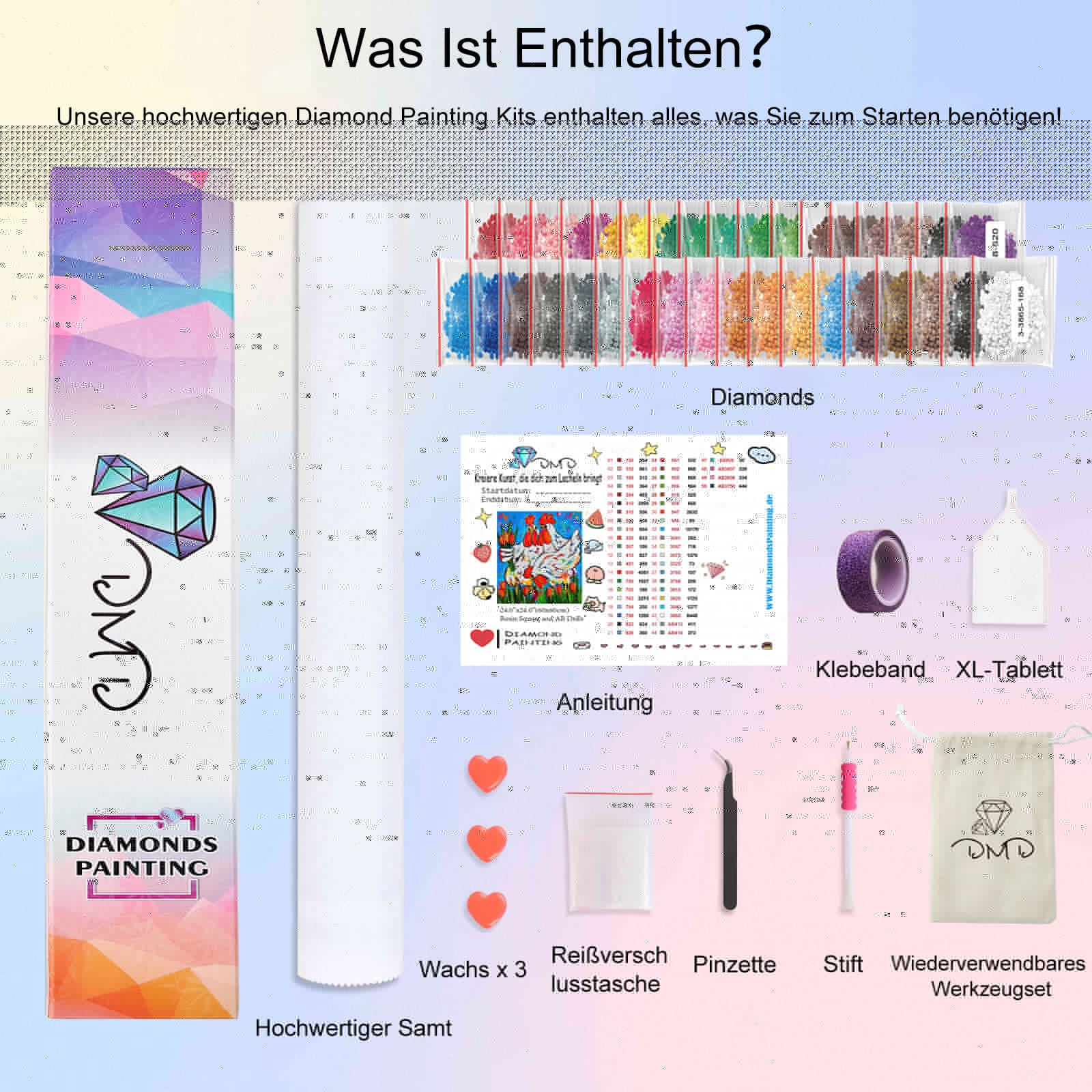 Diamond Painting - Farben im Buch - diamondspainting