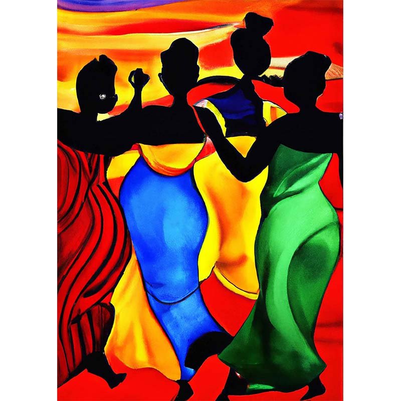 Diamond Painting-Farbenfrohe Frauen