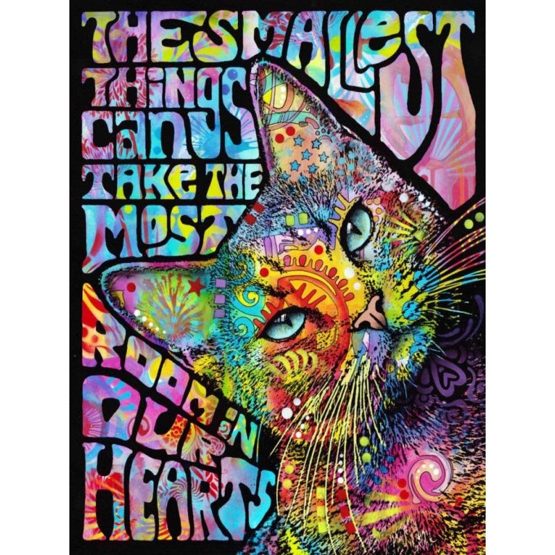 Diamond Painting-Farbenfrohe Katze mit Statement