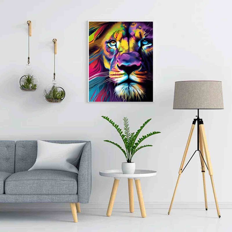 Diamond Painting-Farbenlöwe