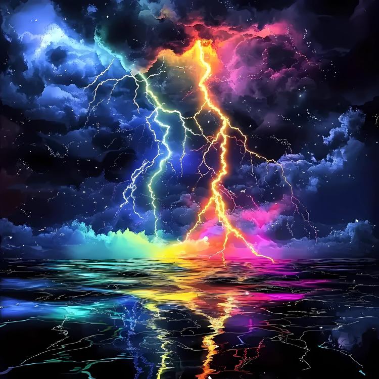 Diamond Painting-Farbgewitter