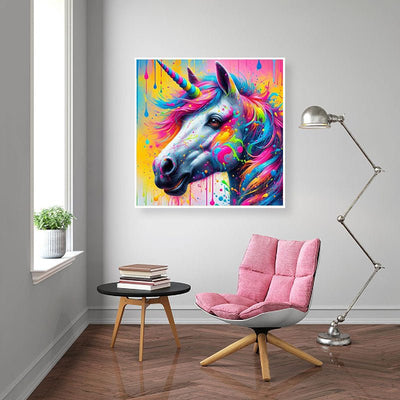 Diamond Painting-Farbrausch Einhorn