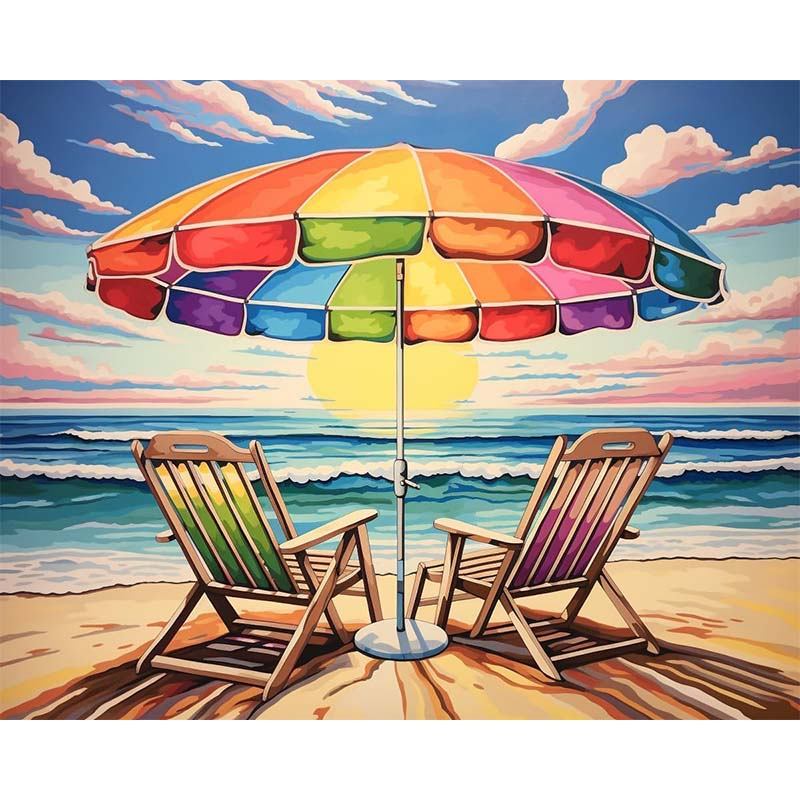 Diamond Painting-Ferien am Meer