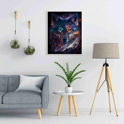 Diamond Painting-Feuer & Eis im Wolfsblick