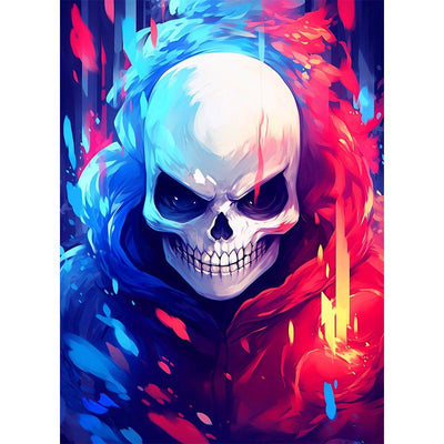 Diamond Painting-Feuer und Eis Schädel