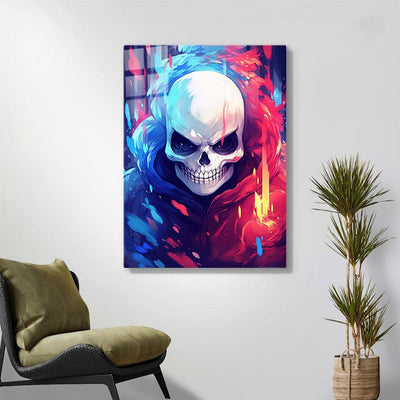 Diamond Painting-Feuer und Eis Schädel