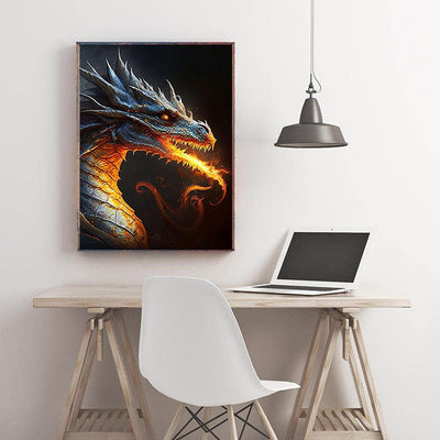 Diamond Painting-Feuerdrache