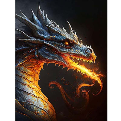 Diamond Painting-Feuerdrache