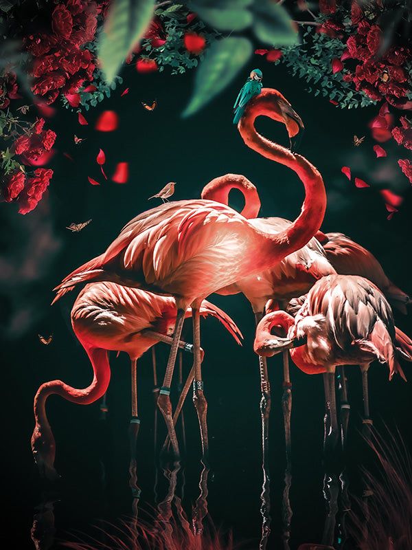 Diamond Painting - Flamingo - Familie - diamondspainting