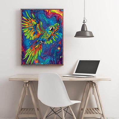 Diamond Painting-Fliegender Papagei