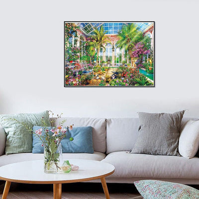 Diamond Painting-Florales Paradies mit Palmen