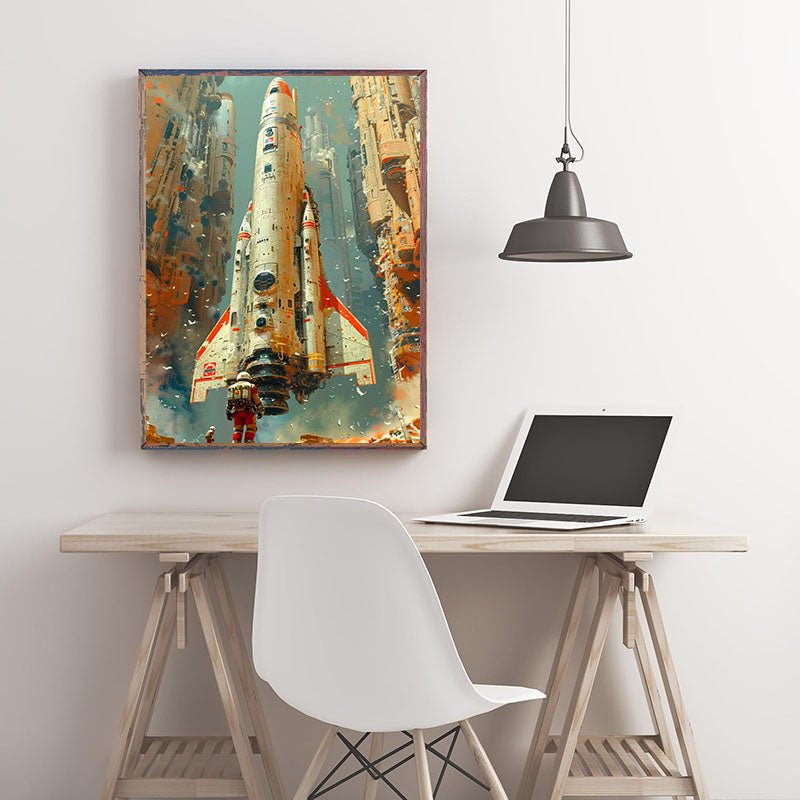 Diamond Painting-Flucht von der Erde