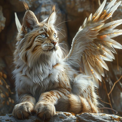 Diamond Painting-Flügelnde Tabby-Katze - Jetzt bei diamondspainting kaufen