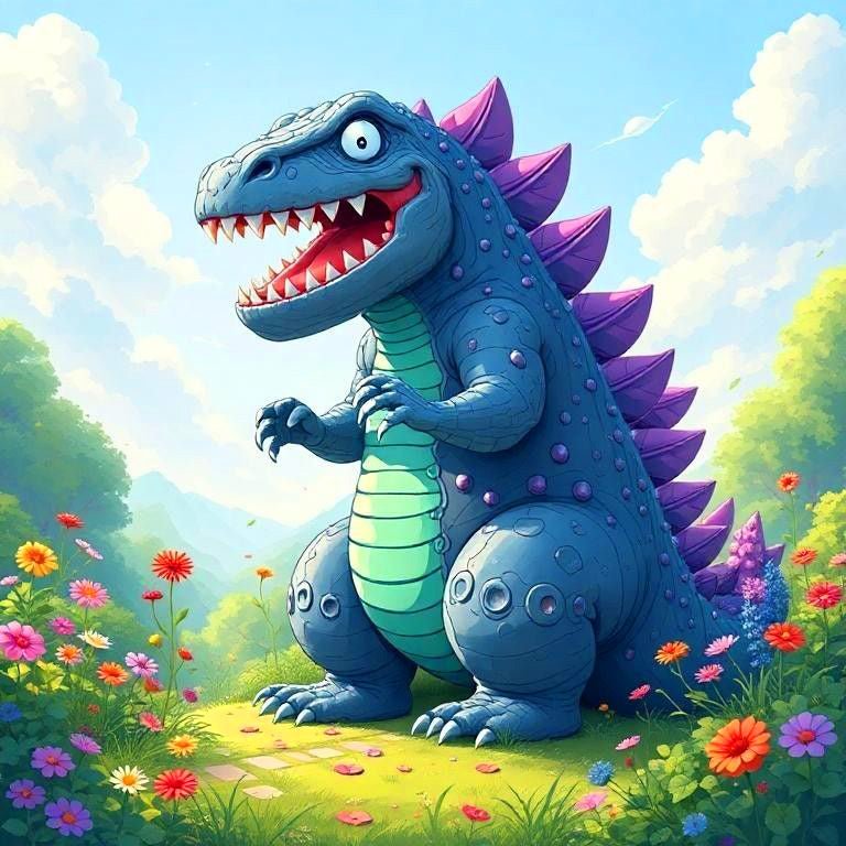 Diamond Painting-Frecher Monster-Saurier - Jetzt bei diamondspainting kaufen