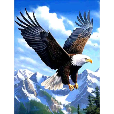 Diamond Painting-Freiheit des Adlers im Gebirge