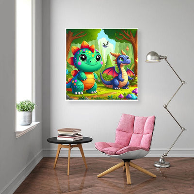 Diamond Painting-Freunde im Zauberwald