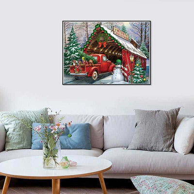 Diamond Painting-Frohe Weihnachten im Winterwald