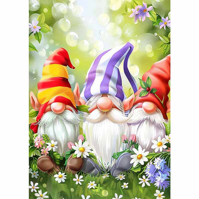 Diamond Painting-Fröhliche Gartenwichtel