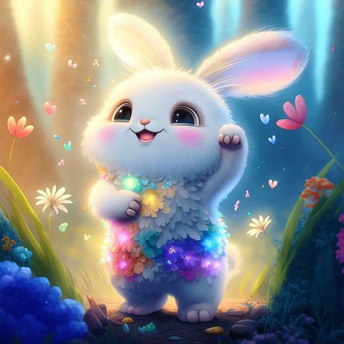 Diamond Painting-Fröhlicher Hase - Jetzt bei diamondspainting kaufen