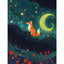Diamond Painting-Fuchs unter dem Mond