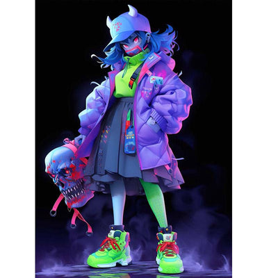 Diamond Painting-Futuristische Kriegerin