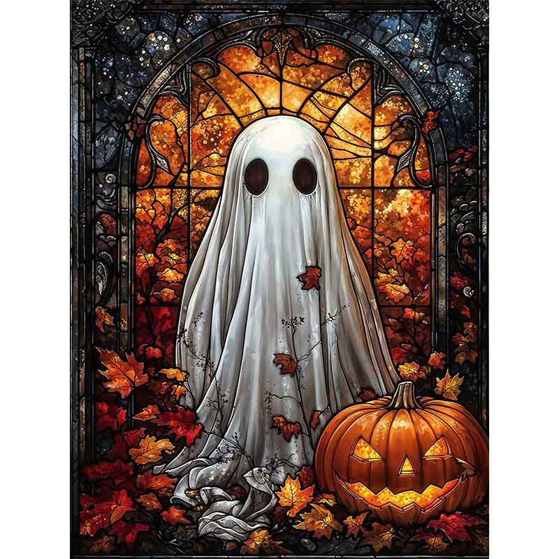 Diamond Painting-Geist und Kürbis