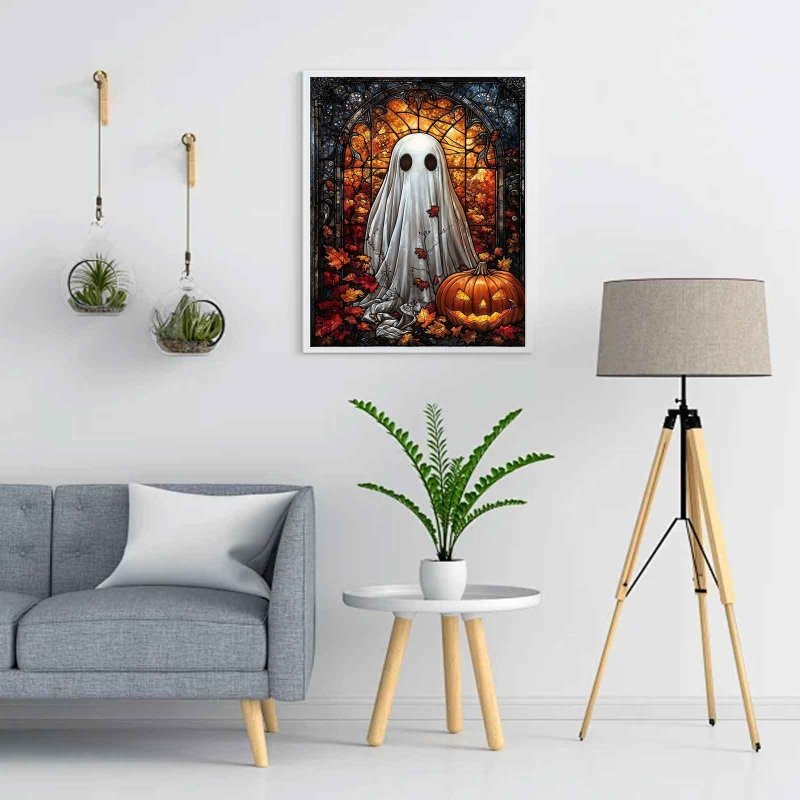 Diamond Painting-Geist und Kürbis