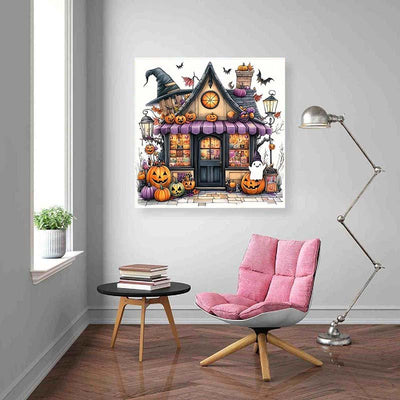 Diamond Painting-Geisterhäuschen