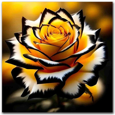 Diamond Painting-Gelb-Schwarze Rose