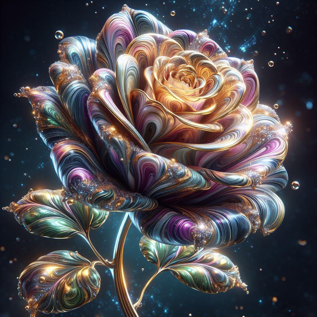 Diamond Painting-Gemalte Rose - Jetzt bei diamondspainting kaufen