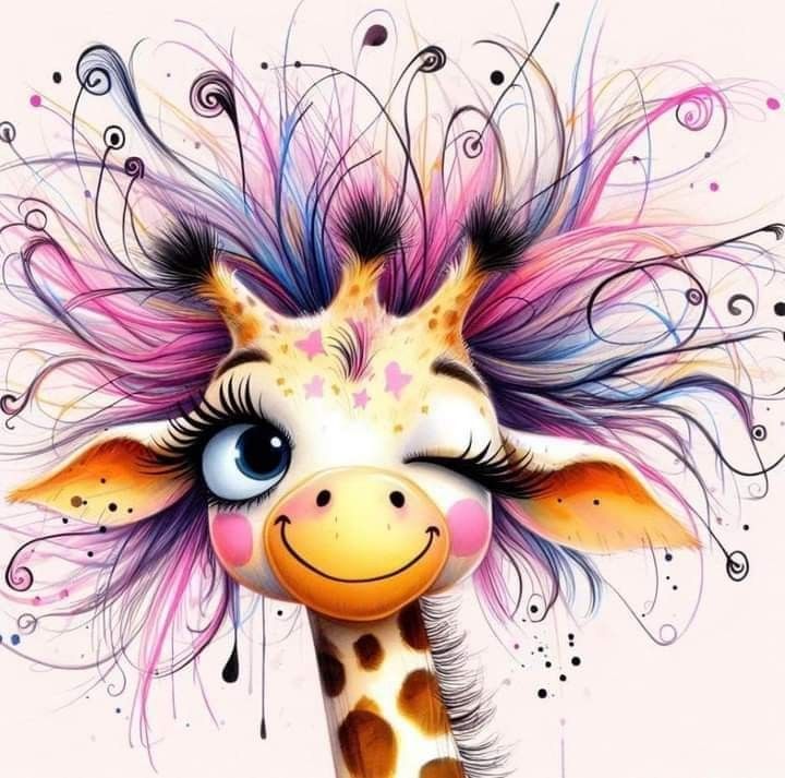 Diamond Painting-Giraffe, die zwinkert - Jetzt bei diamondspainting kaufen