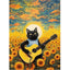 Diamond Painting-Gitarre spielende Katze