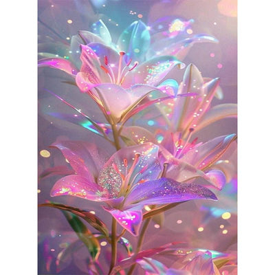 Diamond Painting-Glitzernde bunte Orchidee