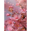 Diamond Painting-Glitzernde pinkfarbene Kirschblüten