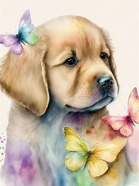 Diamond Painting - Golden Retriever - Welpen - diamondspainting