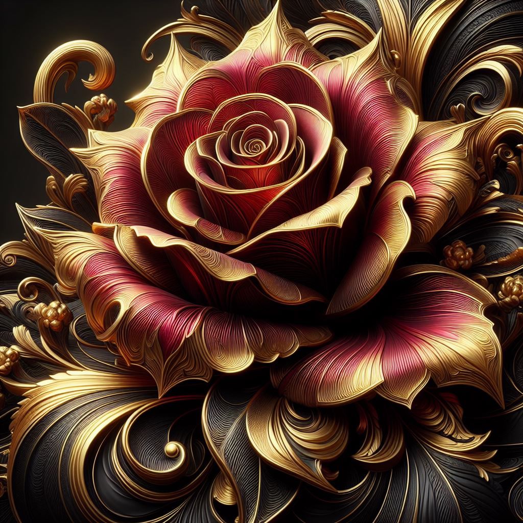 Diamond Painting - Goldene Rose - diamondspainting