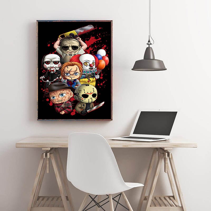 Diamond Painting-Gruselfiguren im Chibi-Stil