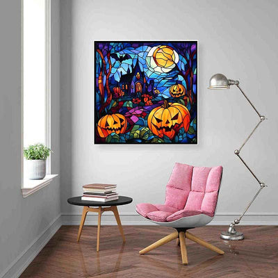 Diamond Painting-Halloween Glasmalerei
