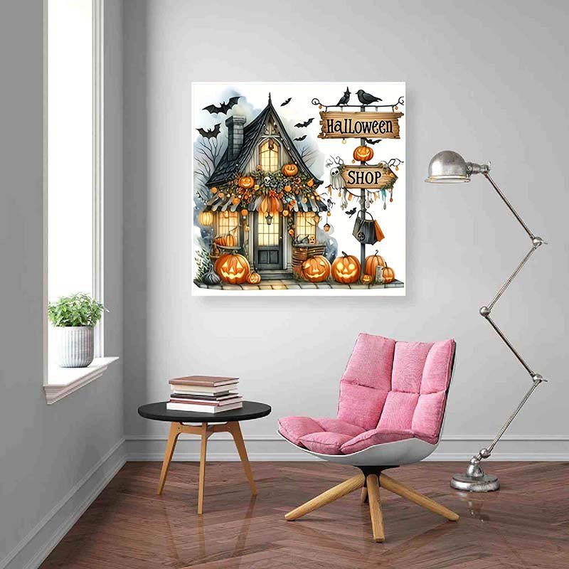 Diamond Painting-Halloween Haus