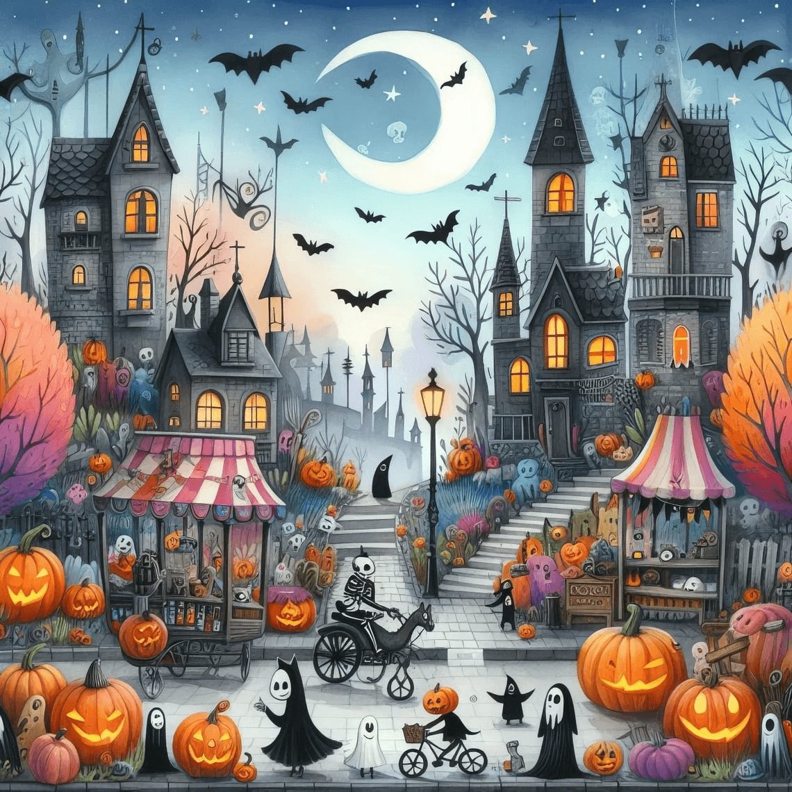 Diamond Painting - Halloween - Schloss - diamondspainting