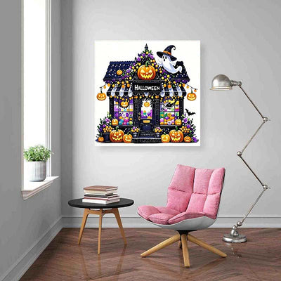Diamond Painting-Halloween Süßigkeitenhaus