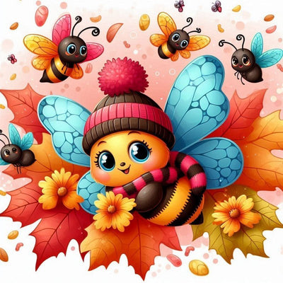 Diamond Painting-Herbstbiene Frida