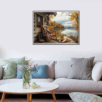 Diamond Painting-Herbstzauber am See