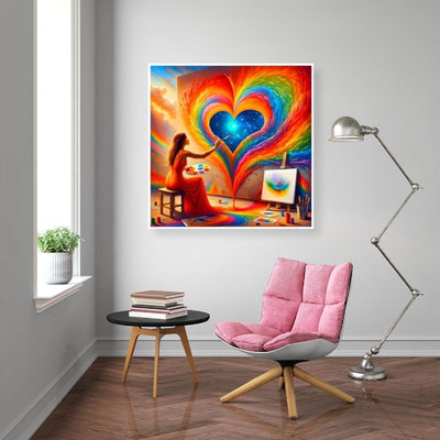 Diamond Painting-Herz der Farben