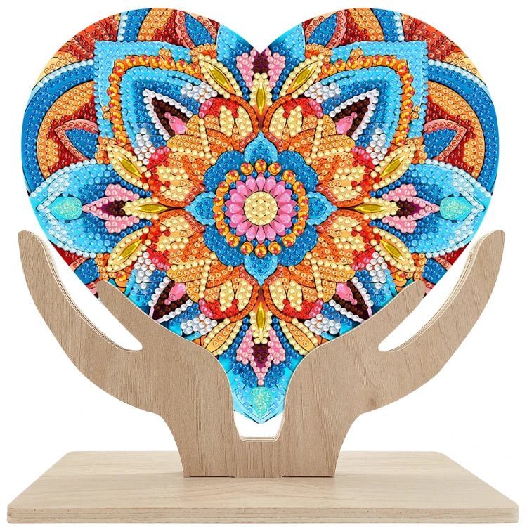 Diamond Painting-Herz mit Mandala Blume Aufsteller - Jetzt bei diamondspainting kaufen