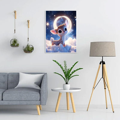 Diamond Painting-Hirsch auf der Wolke